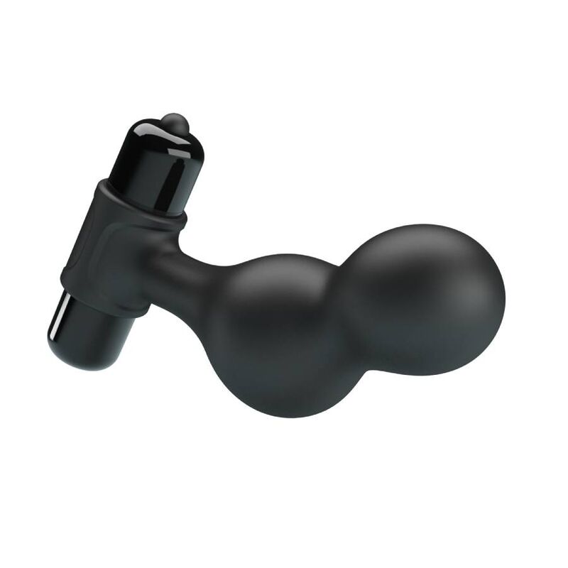 MR PLAY svart silikon vibrator analplugg