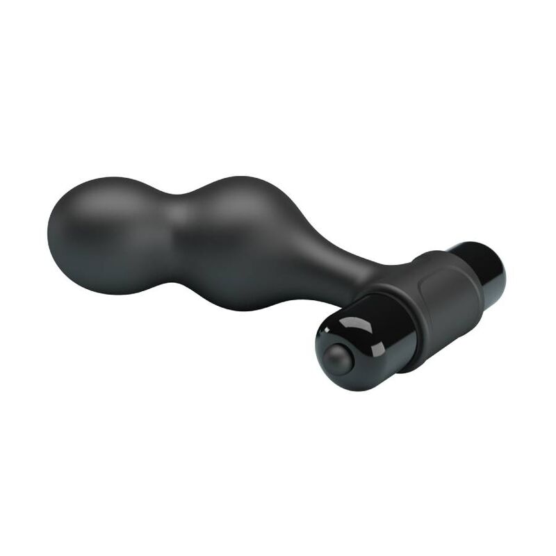 MR PLAY svart silikon vibrator analplugg
