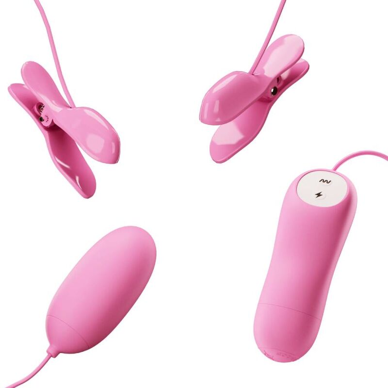 Vibrerande tång med rosa elektrochock för bröstvårtor