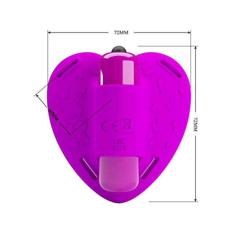 PRETTY LOVE - HEARTBEAT KLITORIS MASSAGER 10 VIBRATIONS LÄGEN LILA