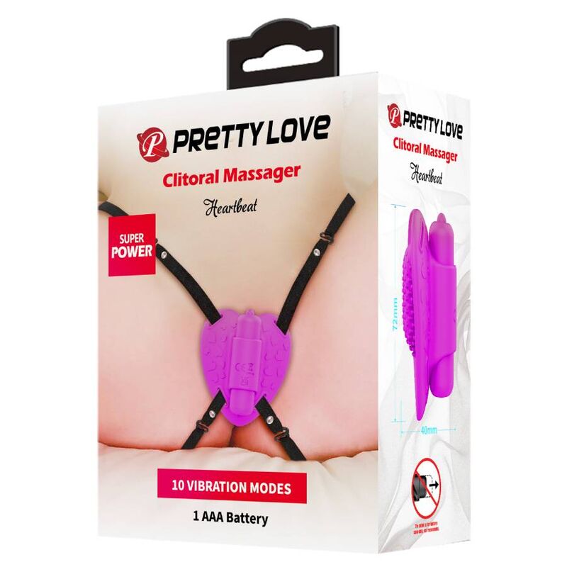 PRETTY LOVE - HEARTBEAT KLITORIS MASSAGER 10 VIBRATIONS LÄGEN LILA