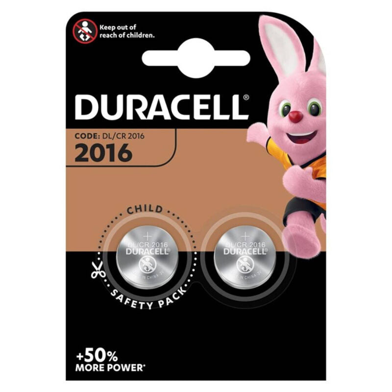 DURACELL CR2016 knapppbatteri 3V 2-pack
