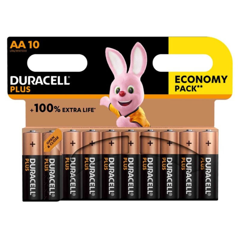 DURACELL PLUS POWER 100 AA LR6 alkaliskt batteri 10-pack