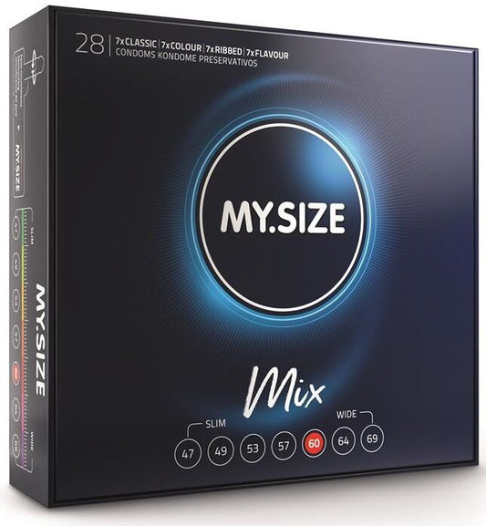 MY SIZE mixkondomer 60 mm, 28 enheter