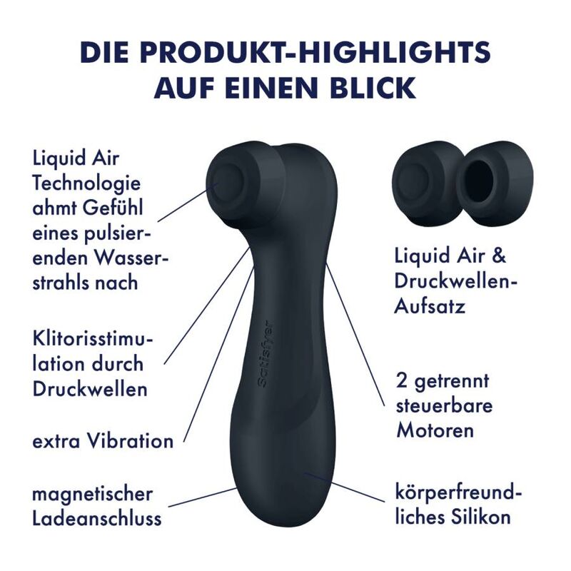 SATISFYER - pRO 2 GENERATION 3 LIQUID AIR TECHNOLOGY BLACK