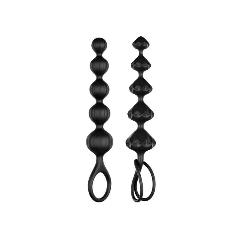 Satisfyer Love Beads Black - anal kulor för nybörjare