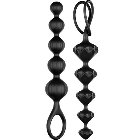 Satisfyer Love Beads Black - anal kulor för nybörjare