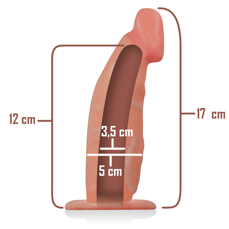 Hollow harness med dildo 18 x 3.5 cm