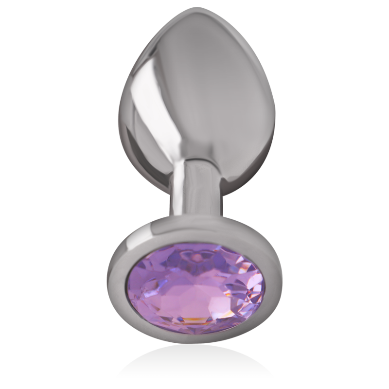 INTENSE - Aluminium Metal Anal Plug med Violett Kristall Storlek M