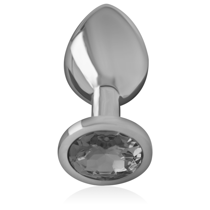INTENSE Aluminium Metal Anal Plug med svart glas, storlek M