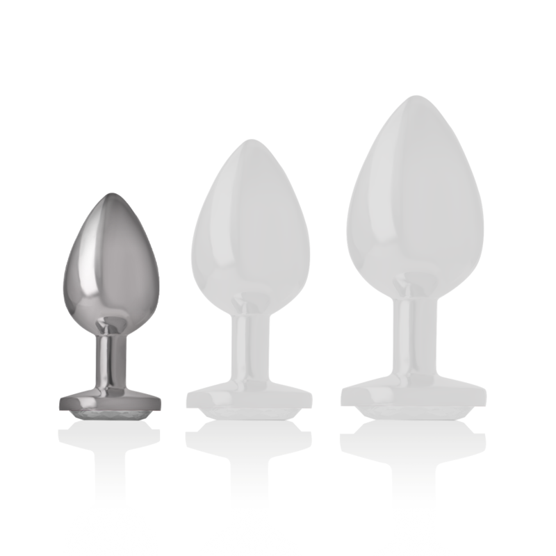 INTENSE Aluminium Metall Analplugg med Silverkristall