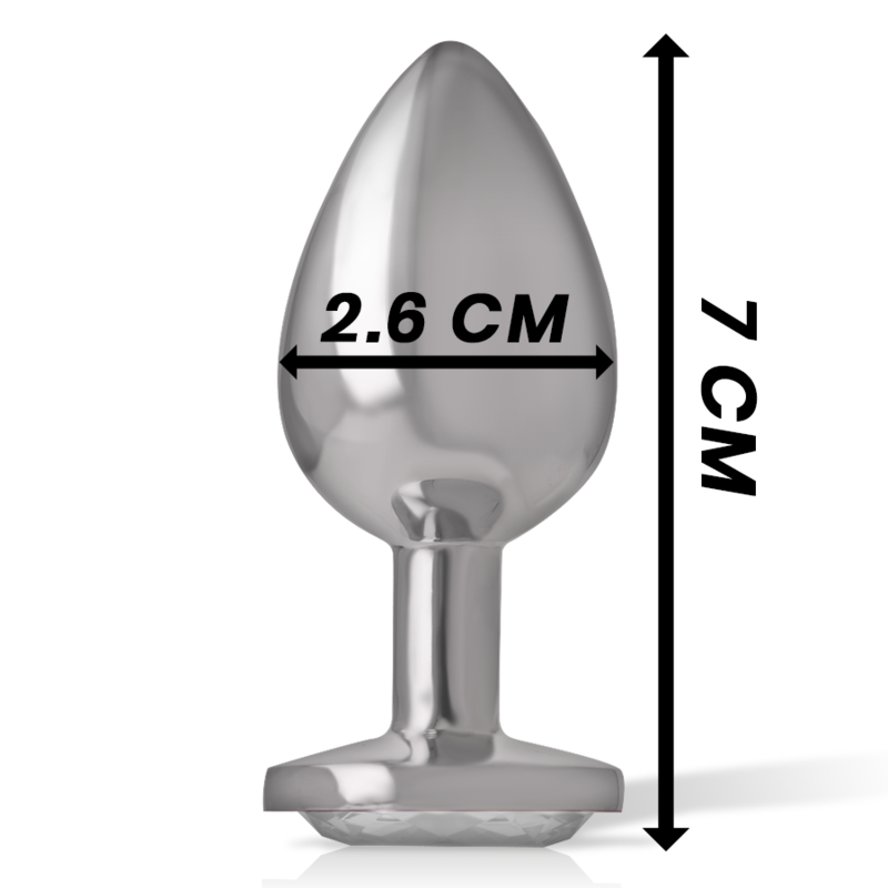 INTENSE Aluminium Metall Analplugg med Silverkristall
