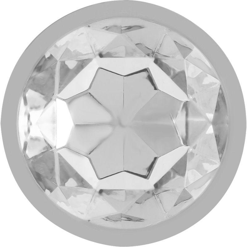 Aluminium analplugg med silverkristall, storlek M