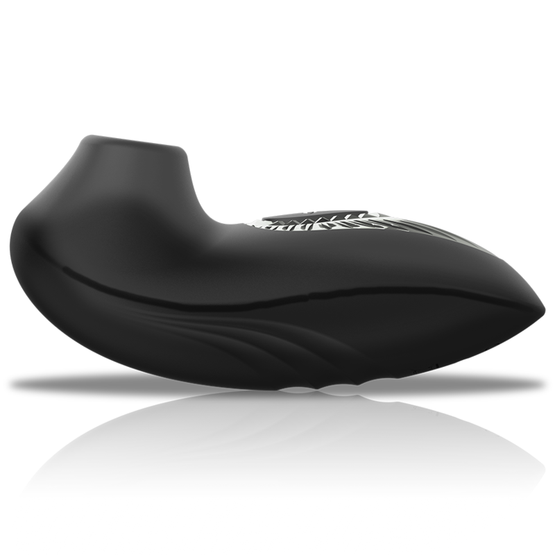 Black&Silver Drake Deluxe sugvibrator i svart silikon
