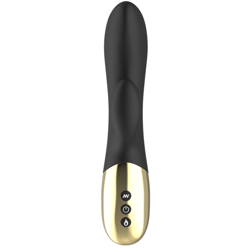 IBIZA värmande kanin vibrator i svart och guld