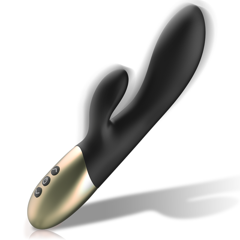 IBIZA Super Soft Rabbit Vibrator i svart och guld