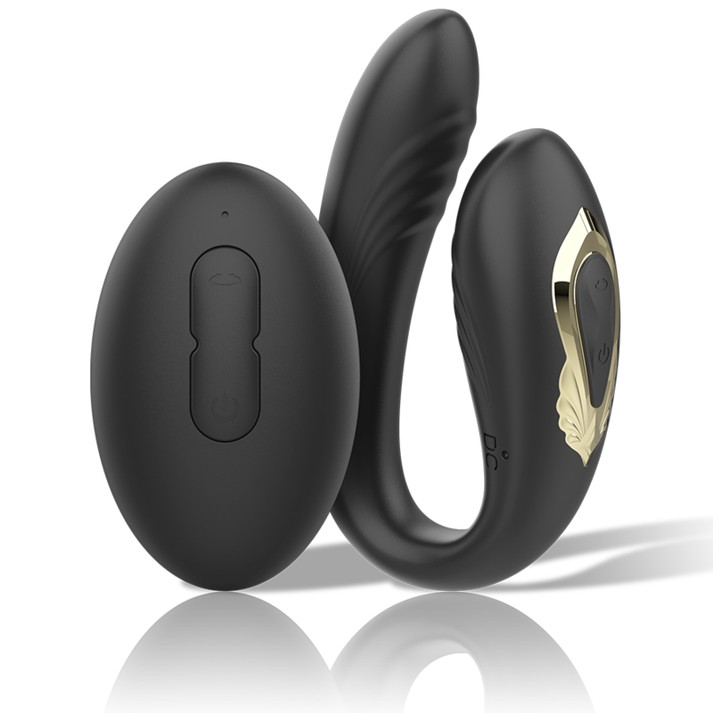 IBIZA roterande dubbelvibrator med fjärrkontroll