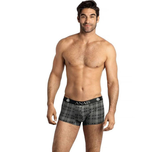 ANAIS MEN Balance Boxer S i svart, grått och vitt rutmönster