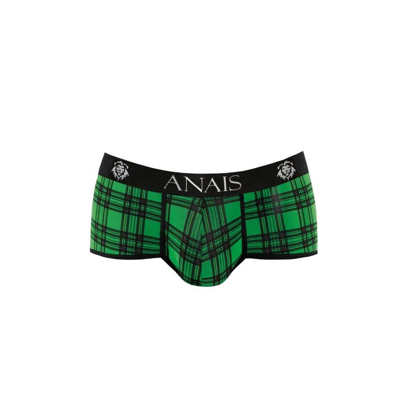 ANAIS MEN MAGIC BRIEF XL med grön och svart rutigt mönster