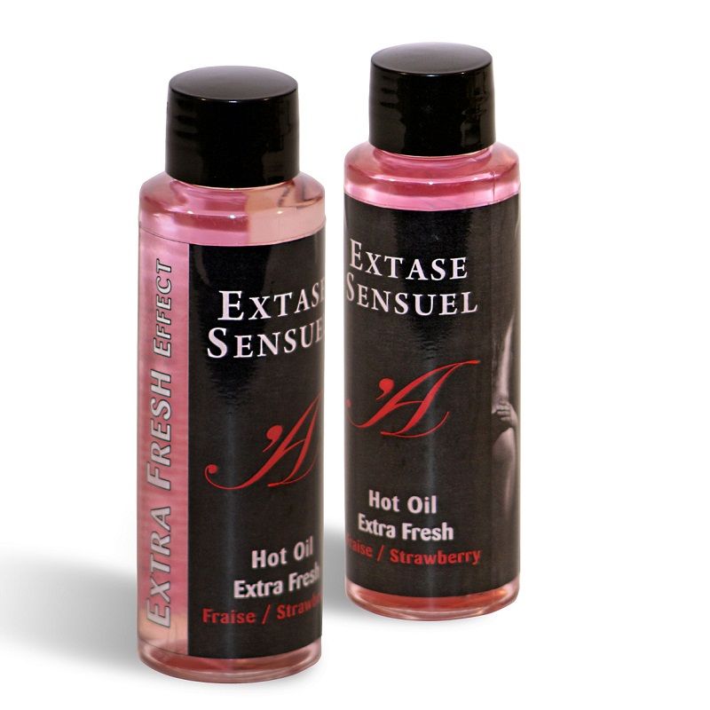 EXTASE SENSUAL massageolja med jordgubbe 100 ml