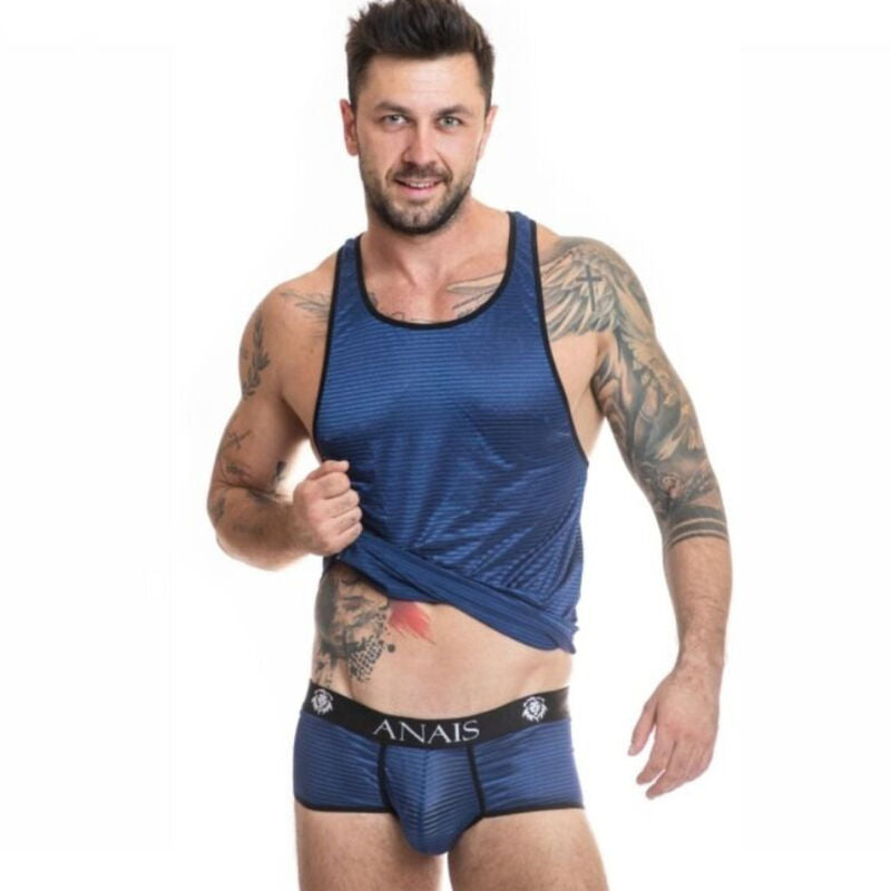 ANAIS MEN - NAVAL TOP S, ärmlös topp i marinblått
