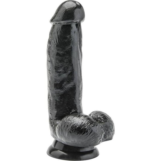 Get Real dildo 12 cm med bollar i svart