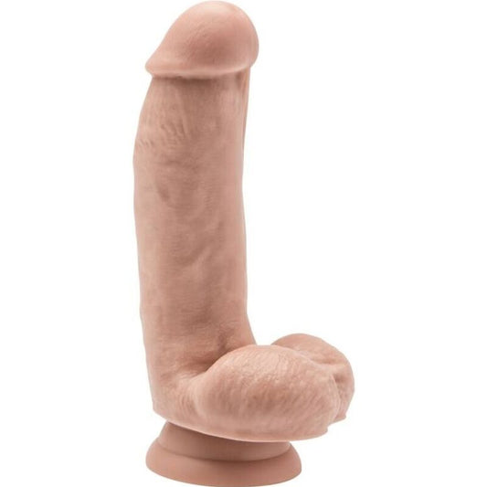 Get Real dildo 12 cm med bollar i hudfärg