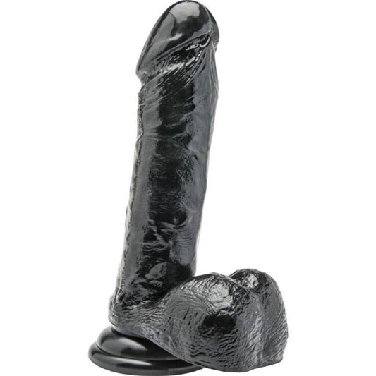 Get Real dildo 18 cm med bollar i svart