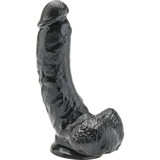 Get Real dildo 20,5 cm med bollar i svart