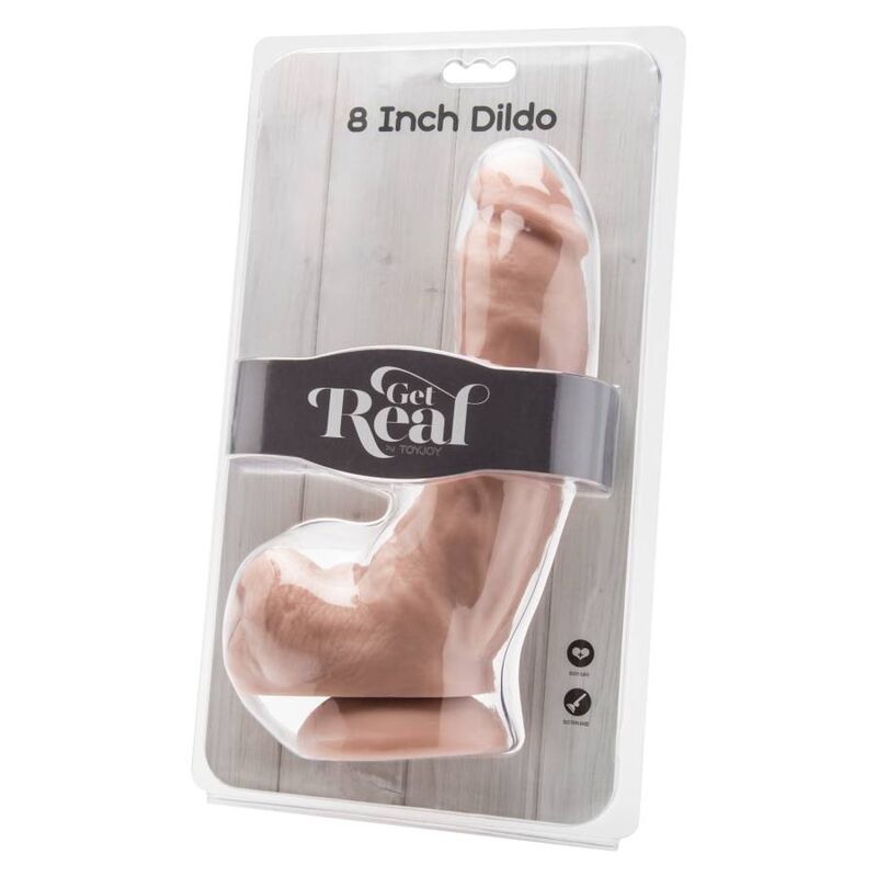 GET REAL - DILDO 20,5 CM MED BOLLAR HUD