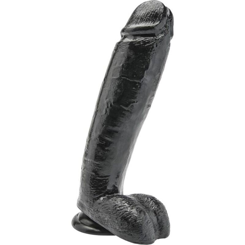 GET REAL - DILDO 25,5 CM MED BOLLAR SVART