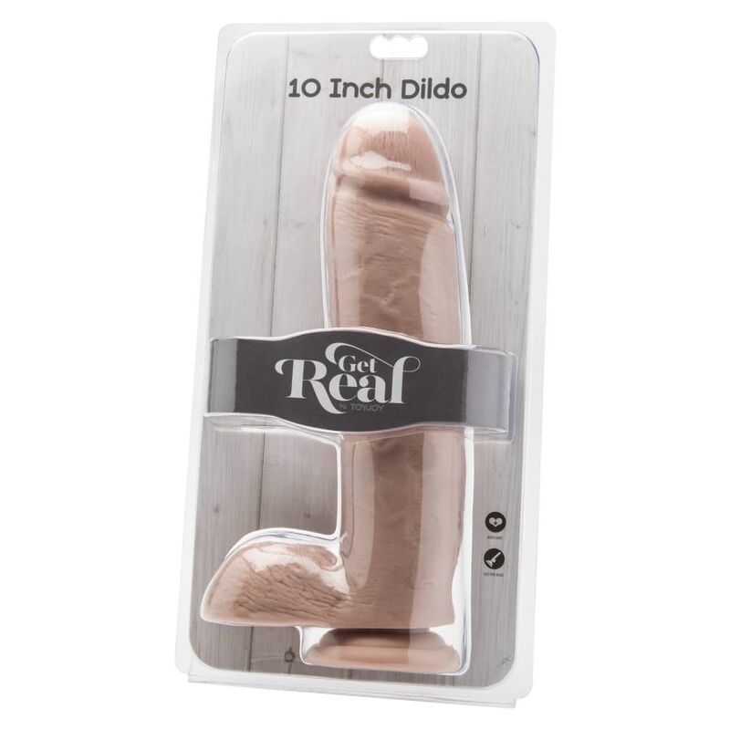 GET REAL - DILDO 25,5 CM MED BOLLAR HUD