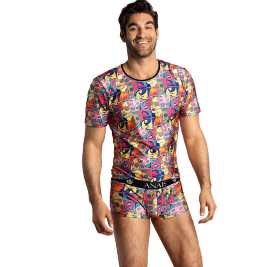 ANAIS MEN - COMICS T-SHIRT S i mjuk modal med serietryck