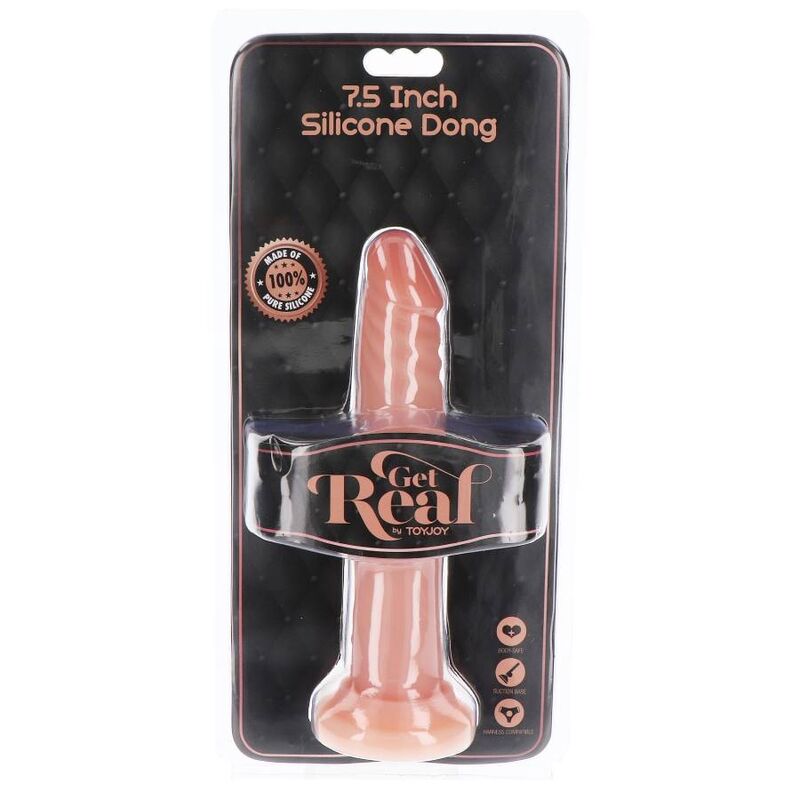GET REAL - SILIKON DONG 19 CM HUDFÄRGAD