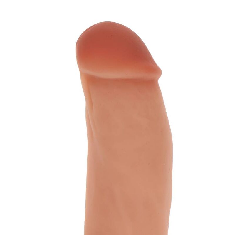 GET REAL - SILIKON DILDO 18 CM MED BOLLAR HUDFÄRGAD
