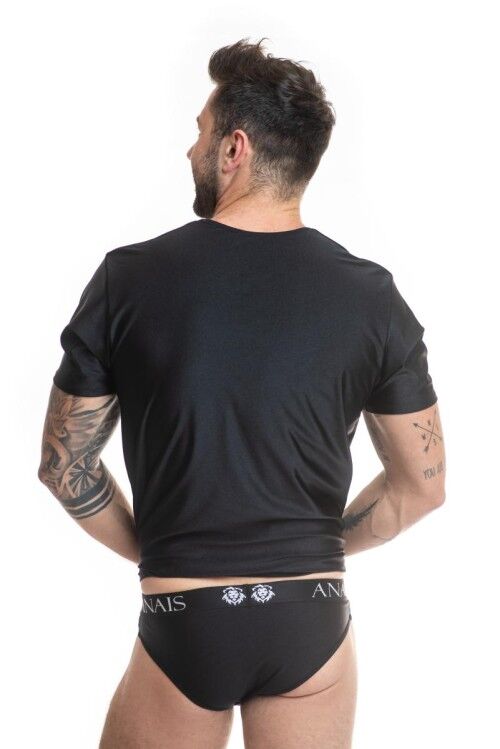 ANAIS MEN Petrol T-shirt XL i svart mikrofiber
