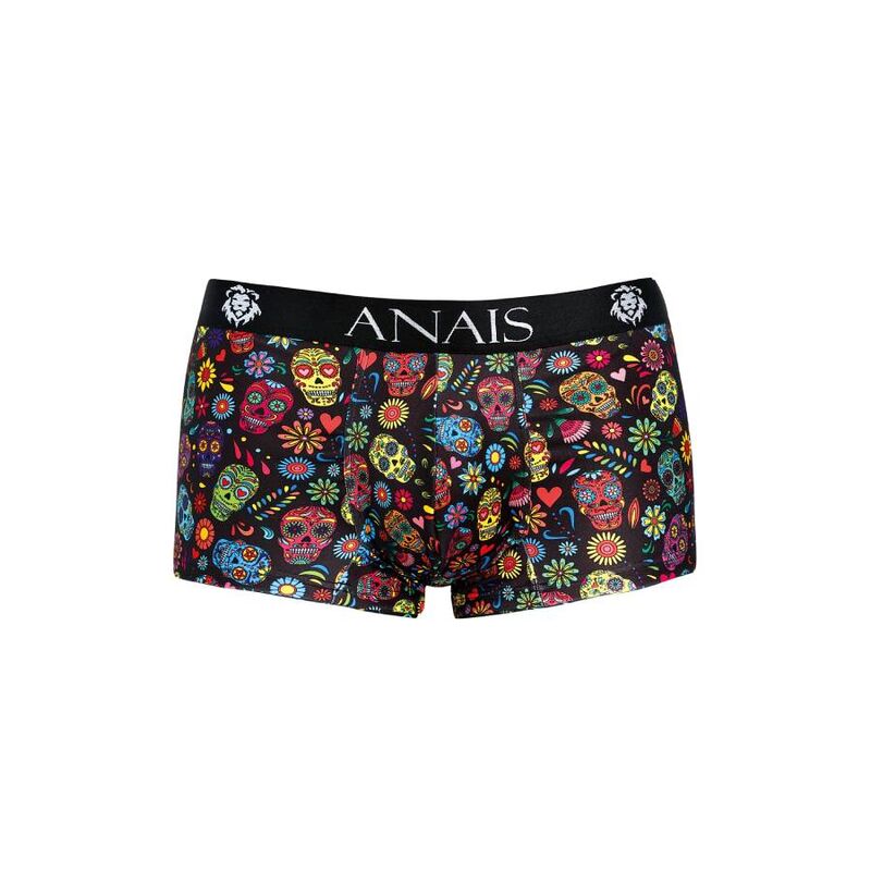 ANAIS MEN Mexico Boxer S med blommor och döskallar