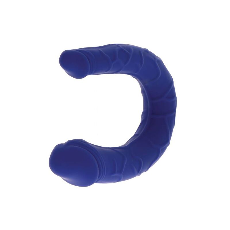 Realistisk mini double dong i blå färg