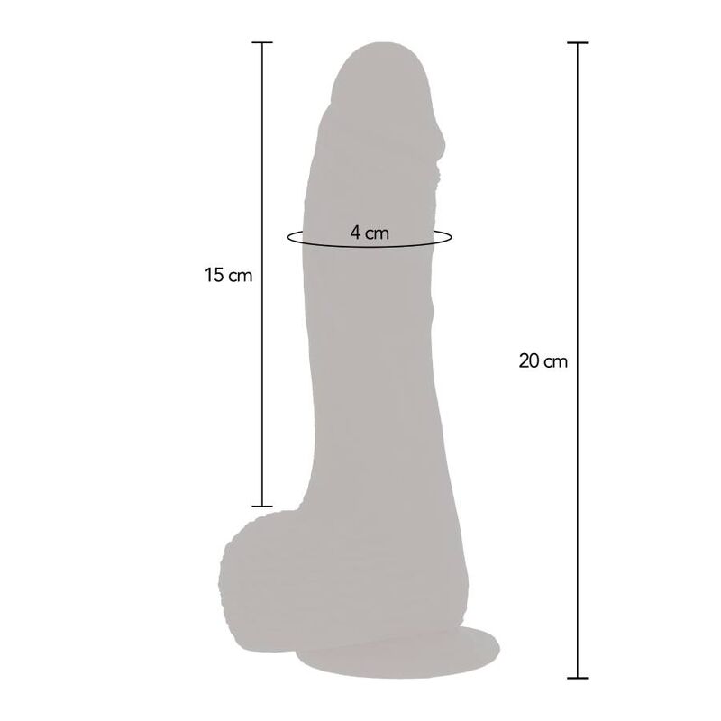 GET REAL roterande och vibrerande dildo i hudfärg