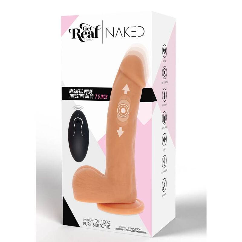 GET REAL magnetisk pulserande dildo i silikon