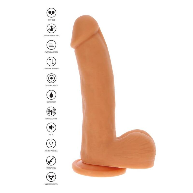 GET REAL magnetisk pulserande dildo i silikon