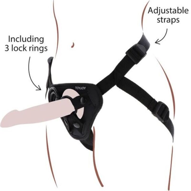 Get Real strap-on harness i svart