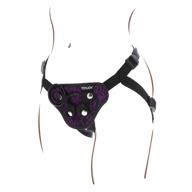Get Real Strap-On Lace Harness i lila