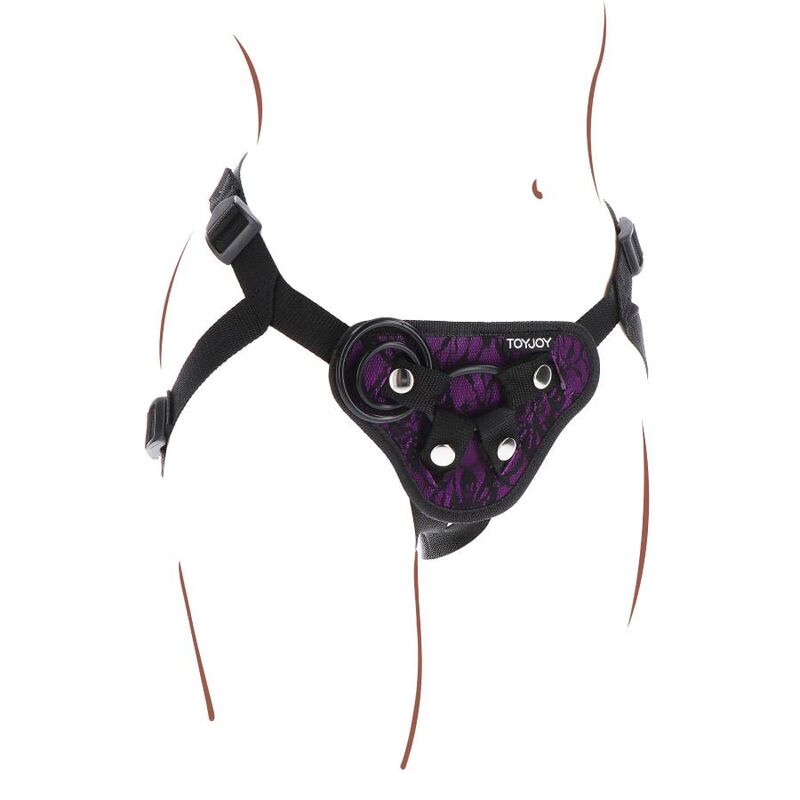 Get Real Strap-On Lace Harness i lila