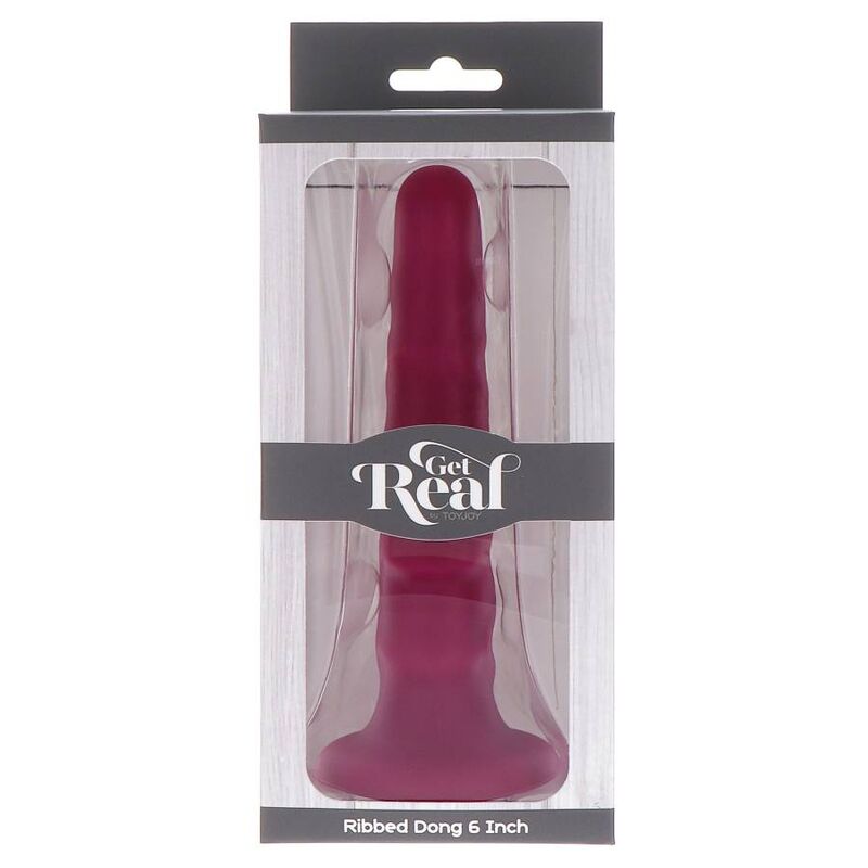 GET REAL Ribbade DONG 12 CM RÖD