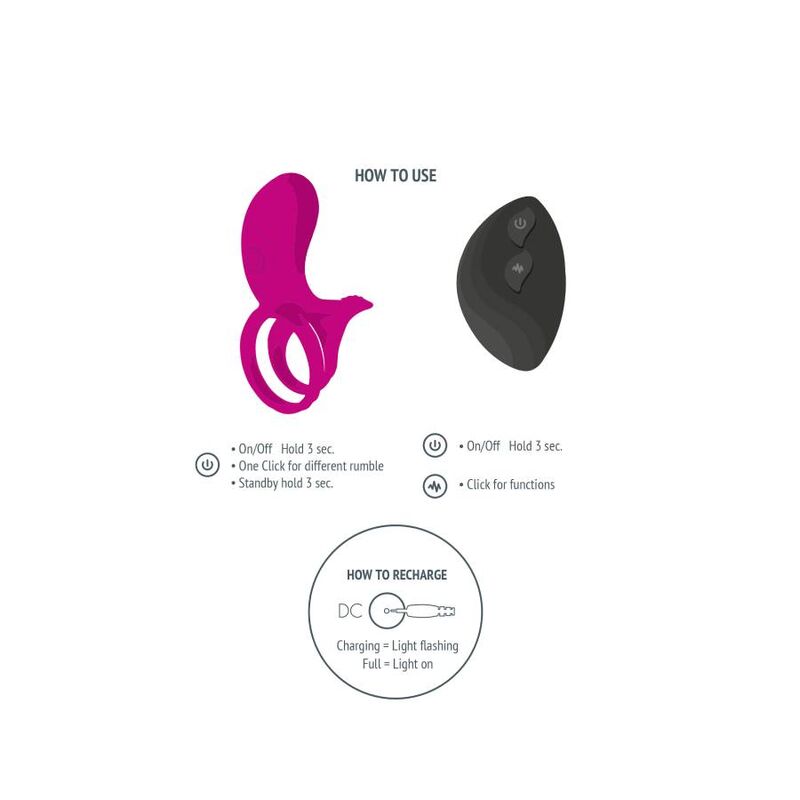 XOCOON Stimulatorring Fuchsia för par