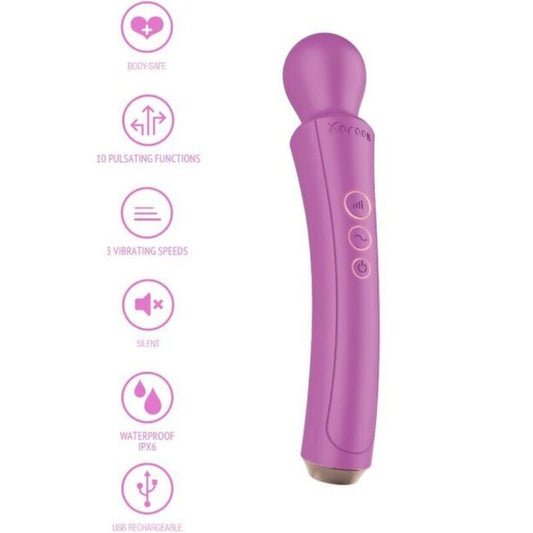 XOCOON böjd stavmassager i fuchsia