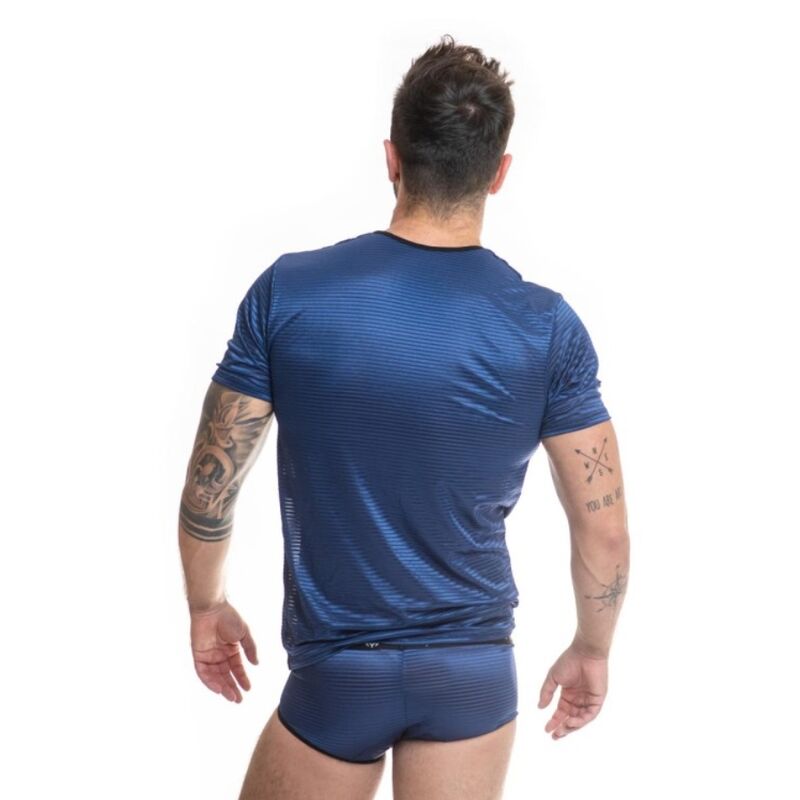 ANAIS MEN Naval T-Shirt L i svart tulle med satinränder