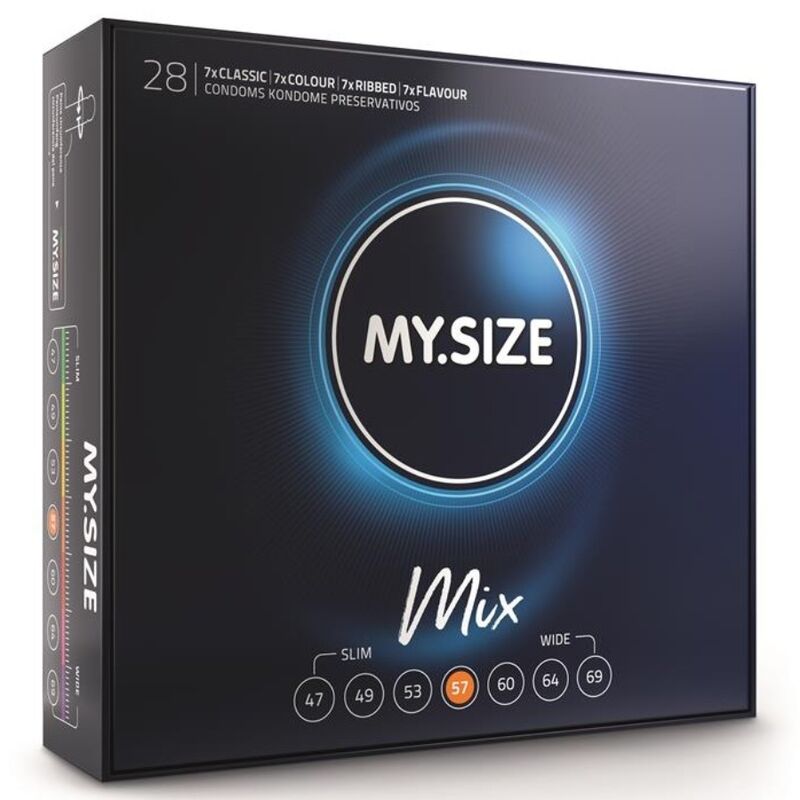 MY SIZE mixkondomer 57 mm, 28 enheter
