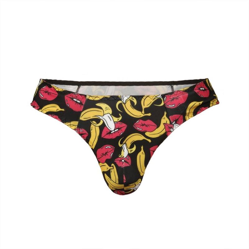 ANAIS MEN Banana String S med banantryck